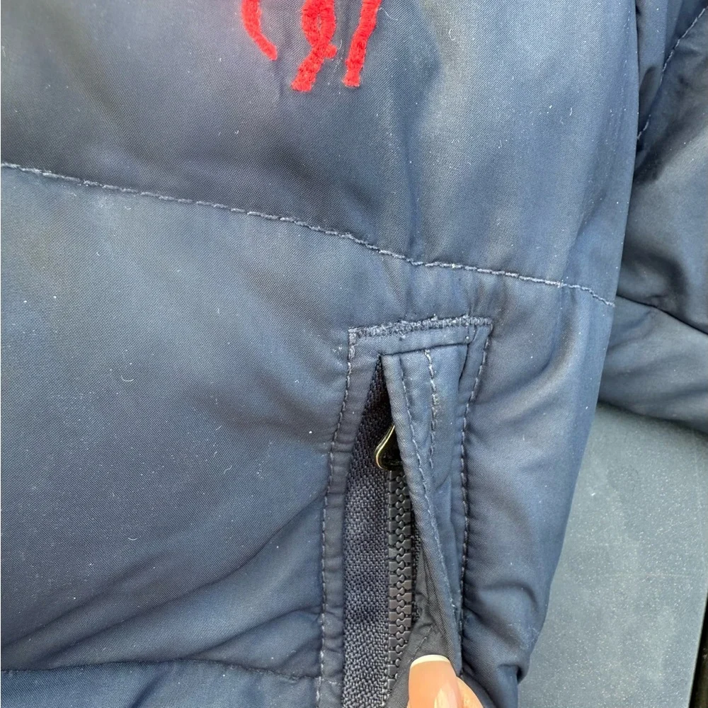 Polo Ralph Lauren Baby Navy Puffer Jacket with Hood Boys size 6-9 months - Picture 4 of 6